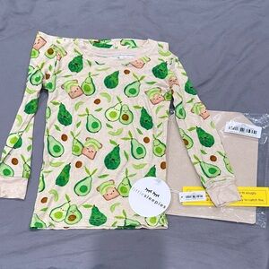 Avocado Toast Long Sleeve Pajamas